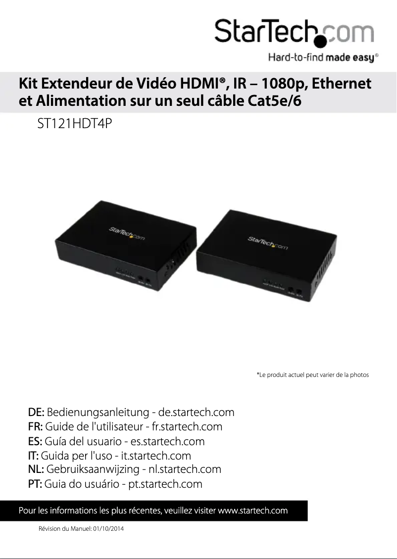 Image de la première page du manuel de l'appareil ST121HDT4P
