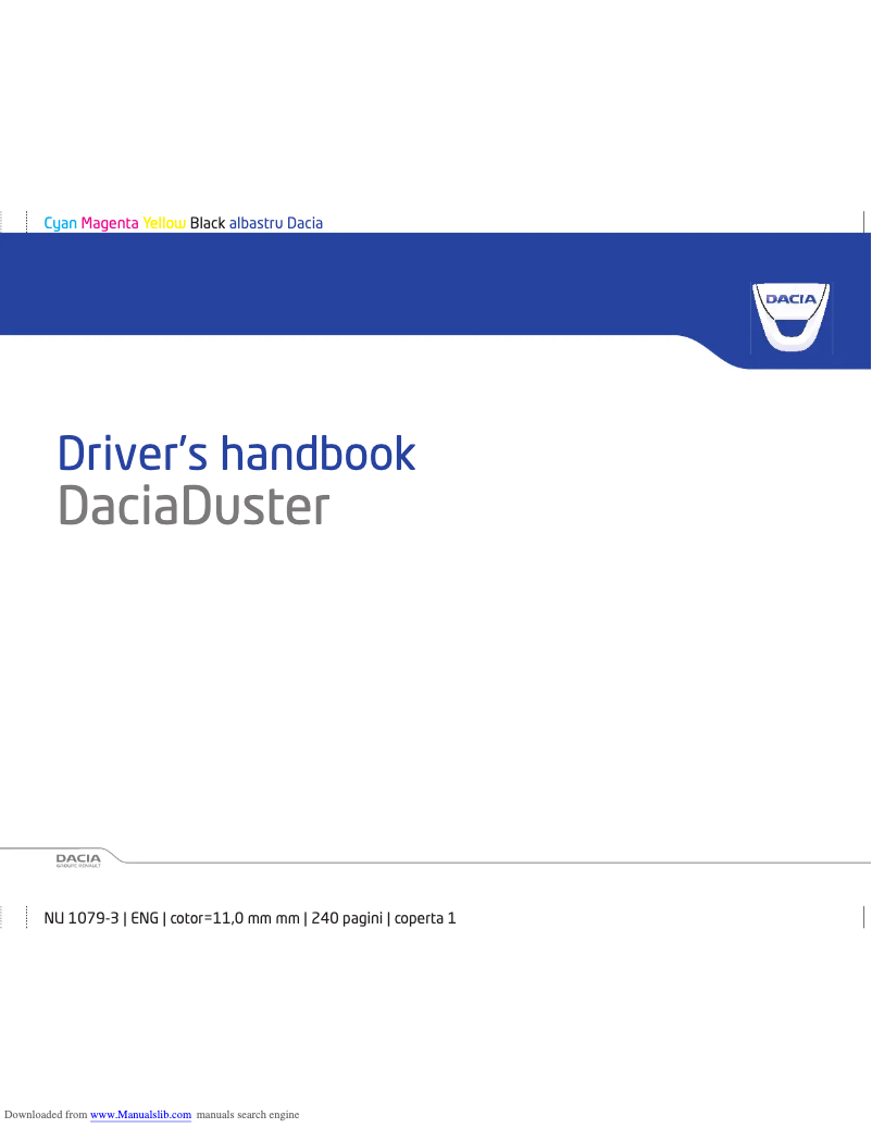 Page 1 de la notice Manuel utilisateur Dacia Duster (2013)