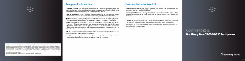 Image de la première page du manuel de l'appareil Storm 2 9550