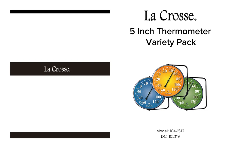 Page n°1 - Manuel utilisateur La Crosse Technology 104-1512