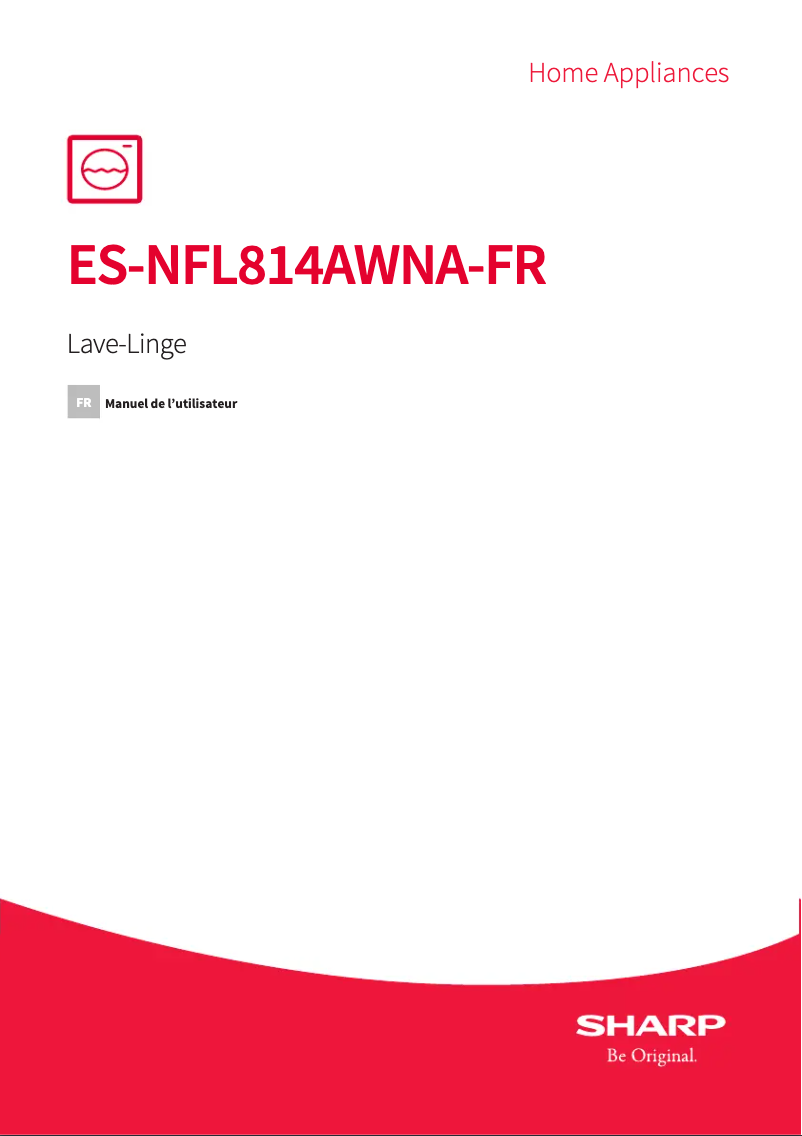 Image de la première page du manuel de l'appareil ES-NFL814AWNA-FR