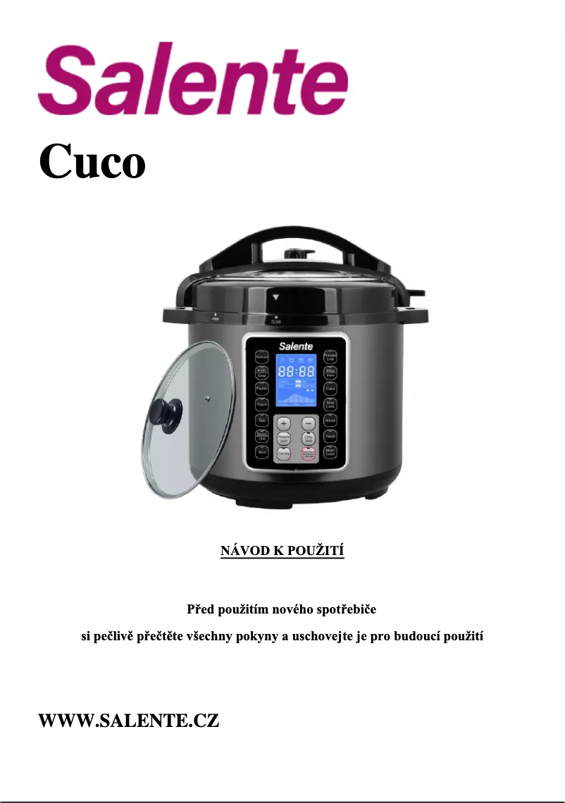 Image de la première page du manuel de l'appareil Cuco