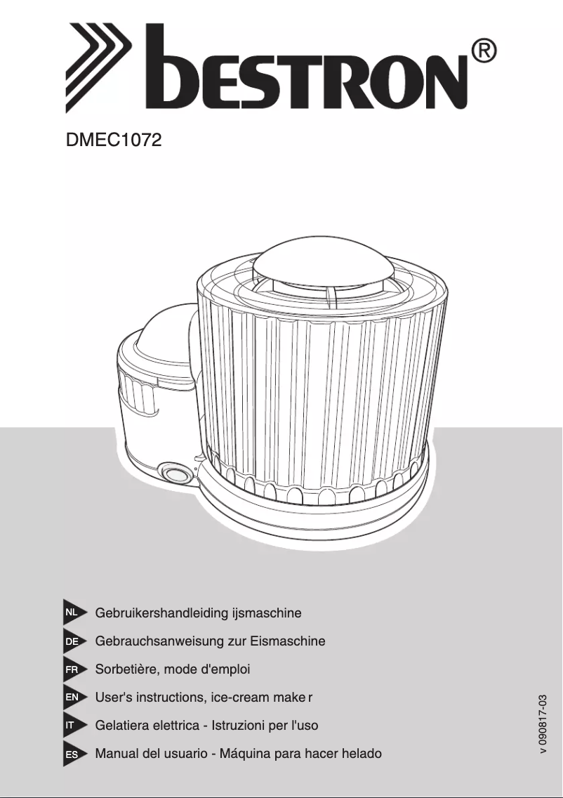 Page n°1 - Manuel utilisateur Bestron DMEC1072