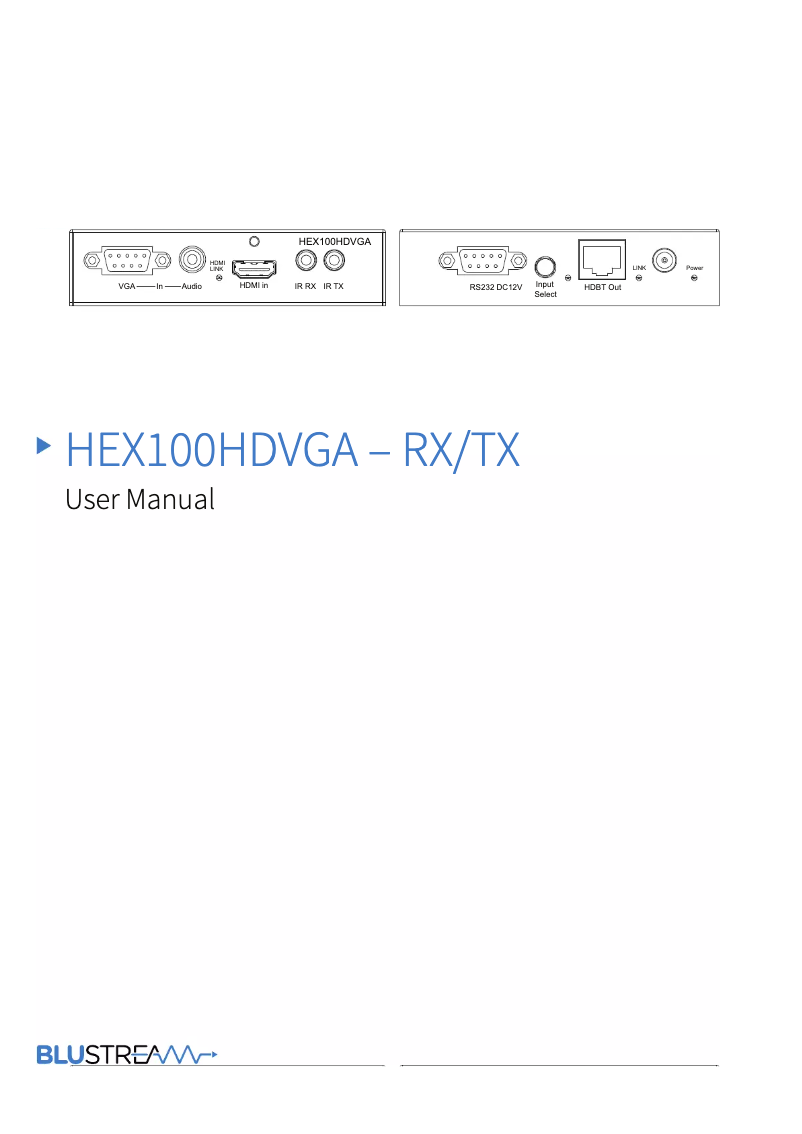 Image de la première page du manuel de l'appareil HEX100HD-VGA