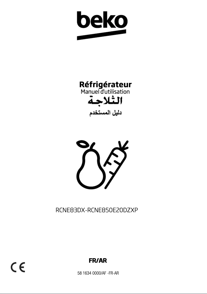 Image de la première page du manuel de l'appareil RCNE850E20DZXP