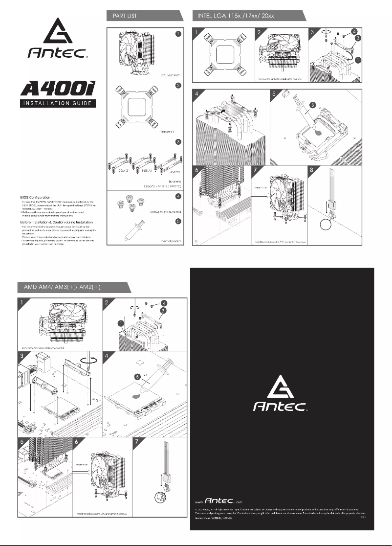 Image de la première page du manuel de l'appareil A400i