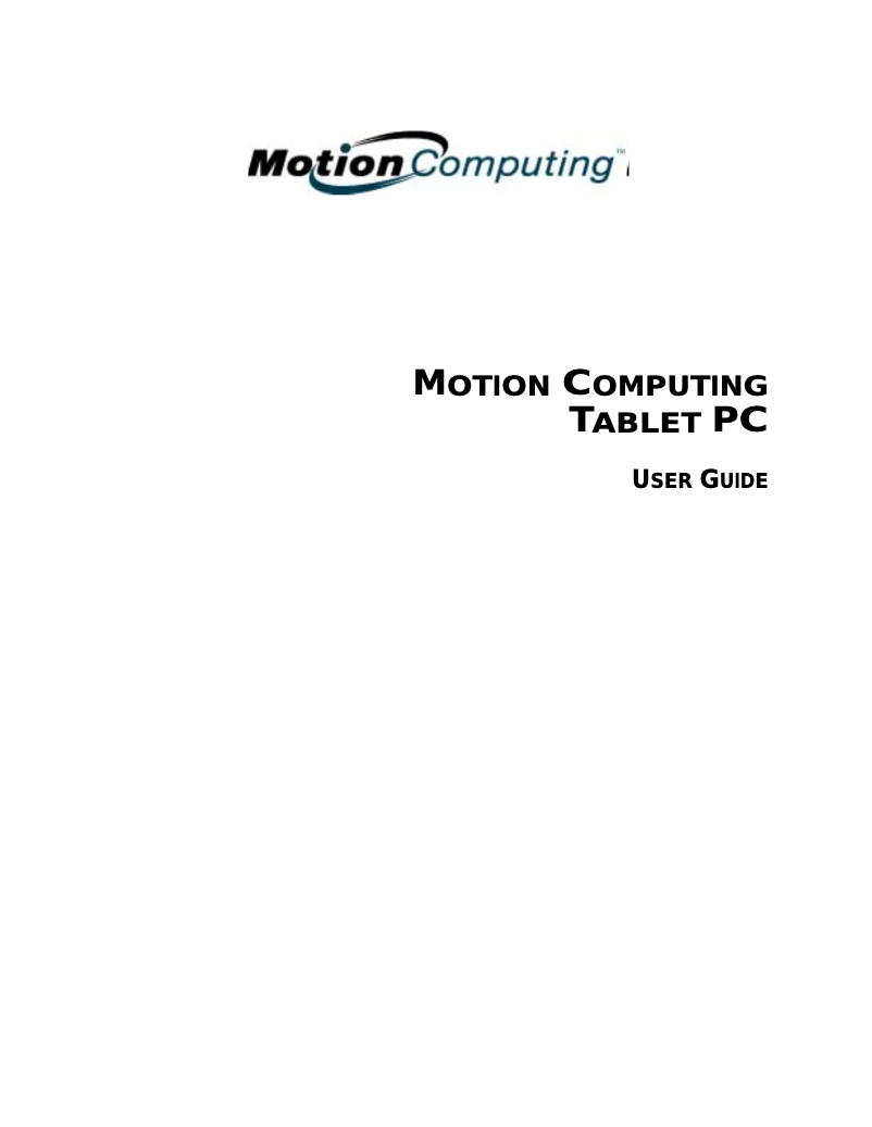 Página 1 del manual Manual de usuario Motion Computing M1200