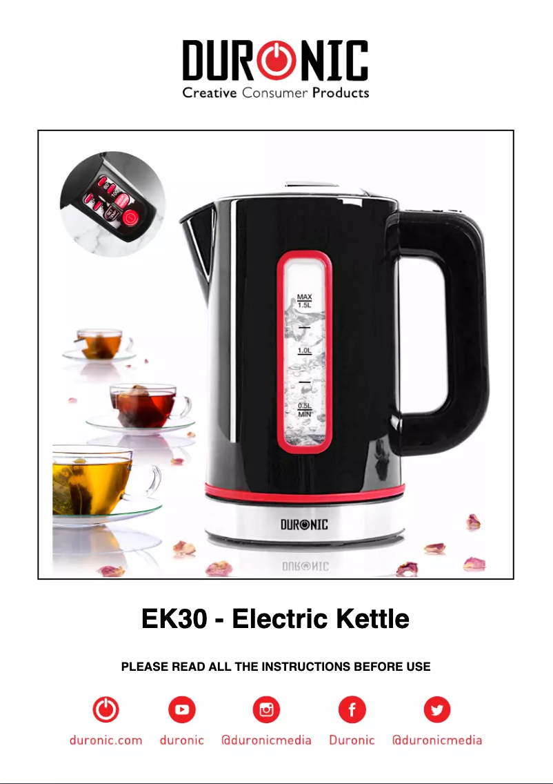 Image de la première page du manuel de l'appareil EK30