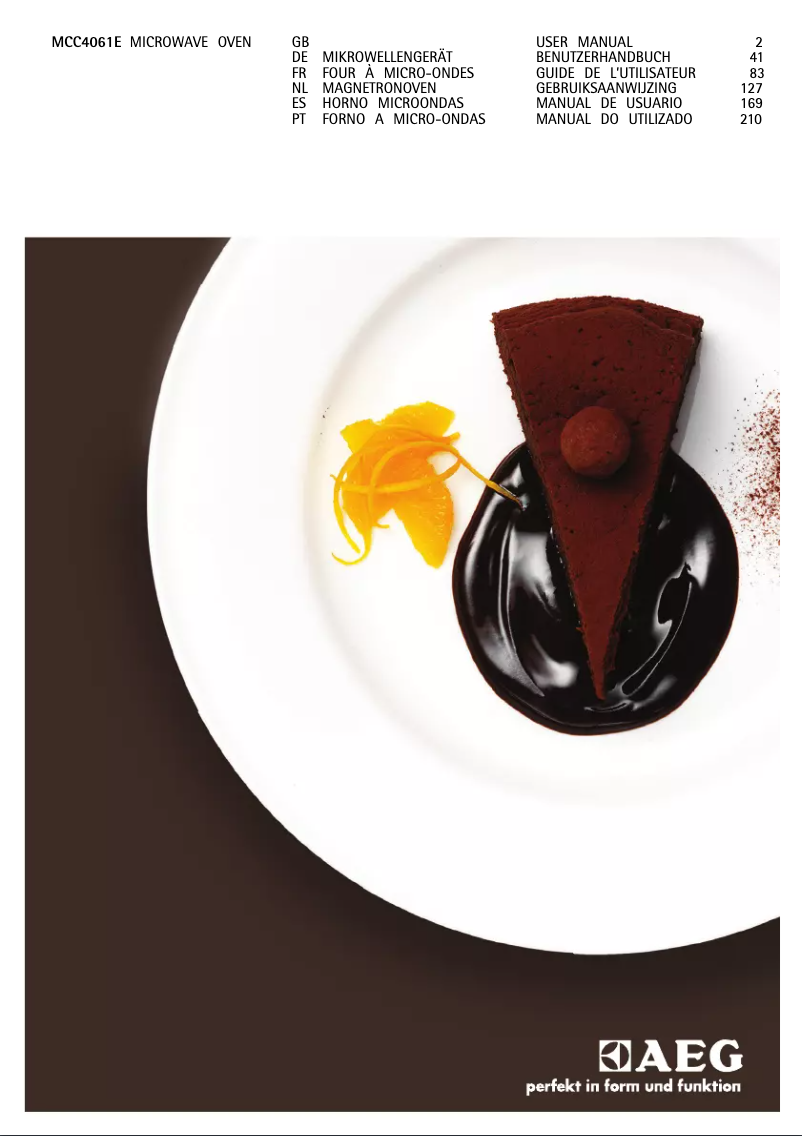 Page 1 de la notice Manuel utilisateur AEG MCC4061E-M