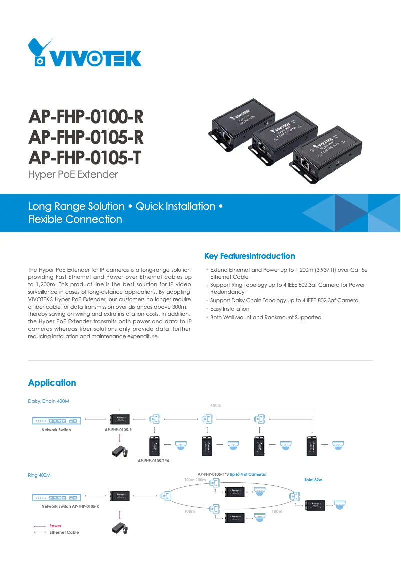 Page n°1 - Fiche technique Vivotek AP-FHP-0105-R