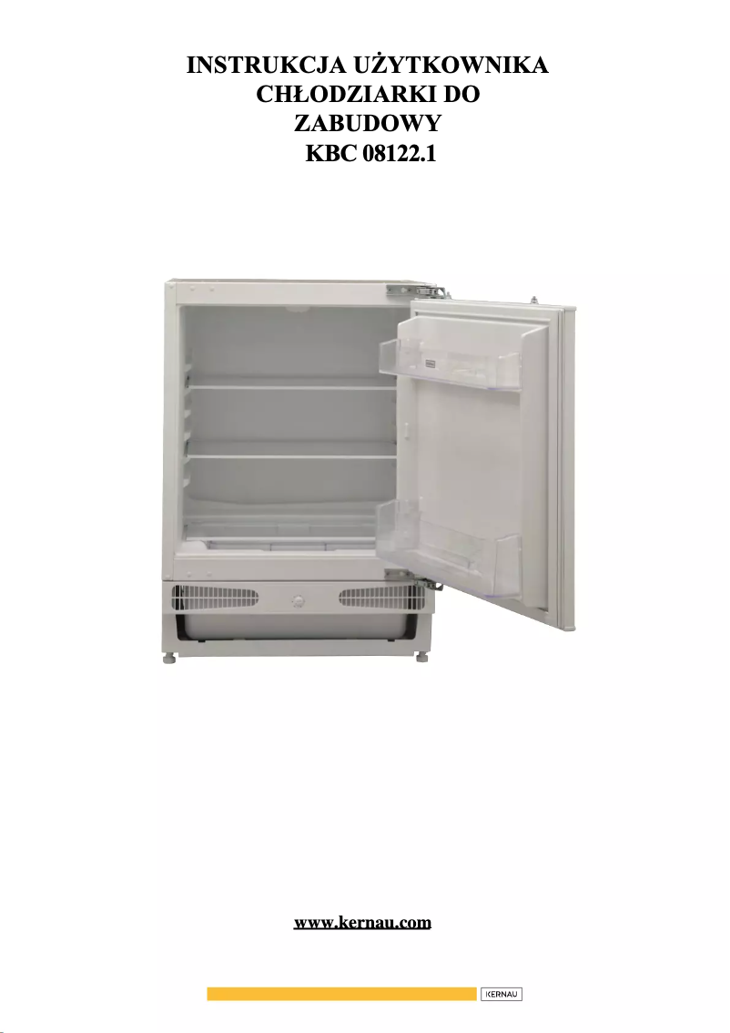 Page 1 de la notice Manuel utilisateur Kernau KBC08122