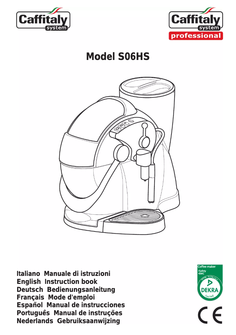 Page n°1 - Manuel utilisateur Caffitaly Nautilus S06HS