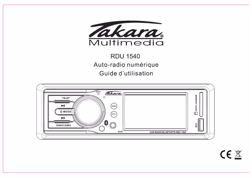 Image de la première page du manuel de l'appareil RDU 1540