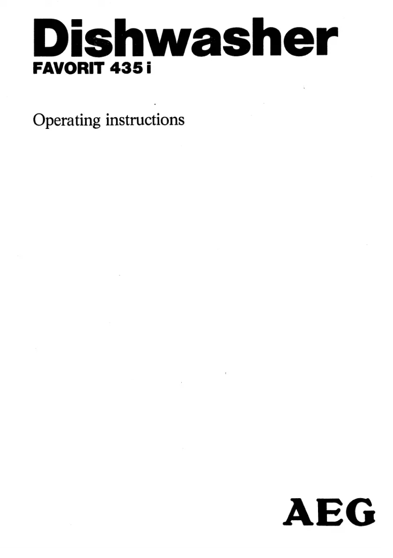 Imagen de la primera página del manual del dispositivo Favorit 435 I