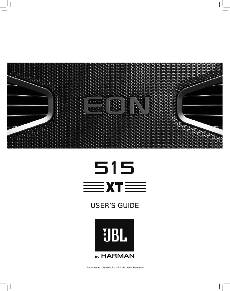 Page 1 de la notice Manuel utilisateur JBL EON 515XT