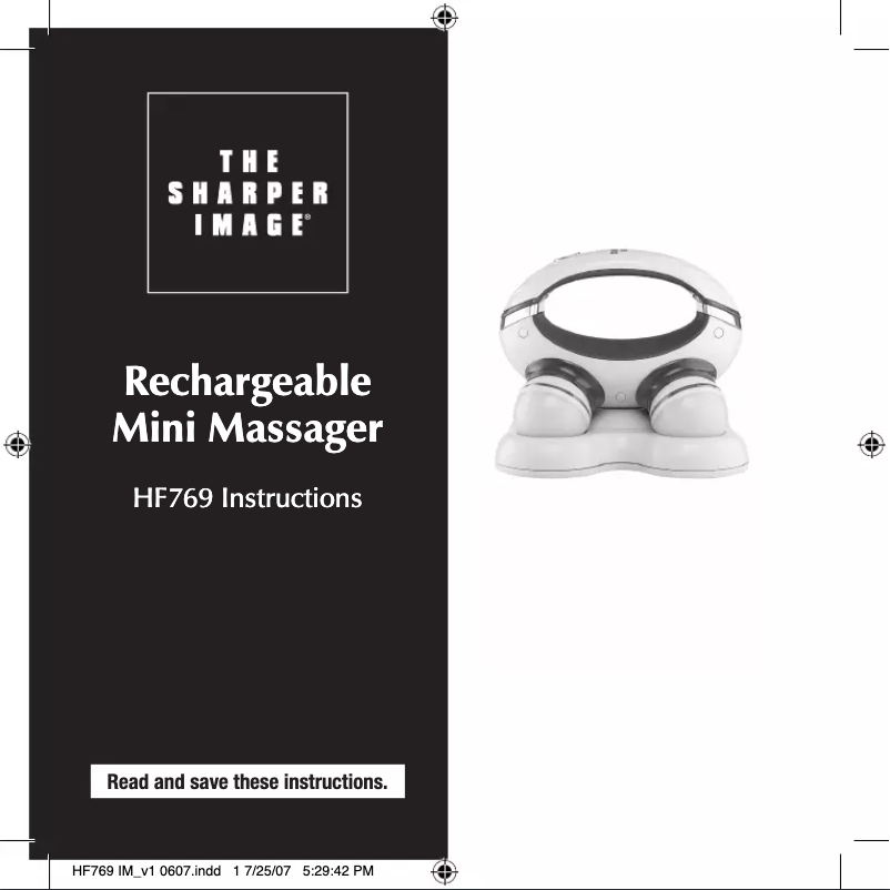 Page n°1 - Manuel utilisateur Homedics HF769