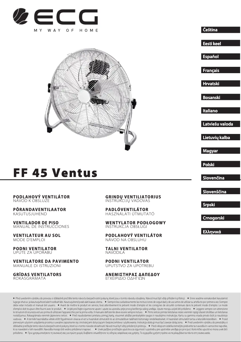 Page n°1 - Manuel utilisateur ECG FF 45 Ventus