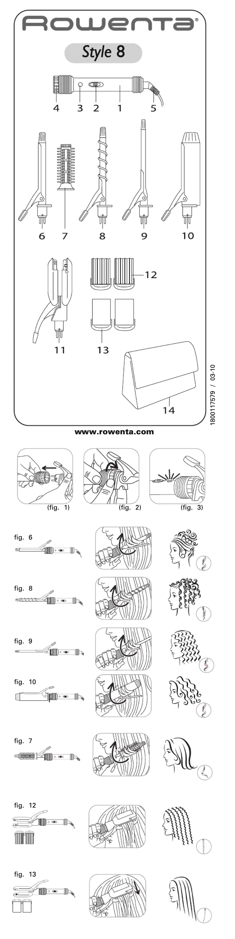 Página 1 del manual Manual de usuario Rowenta CF4032 Imagin Style8 Elite