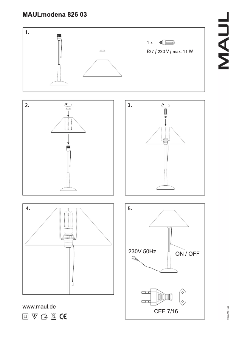 Page 1 de la notice Manuel utilisateur MAUL Modena