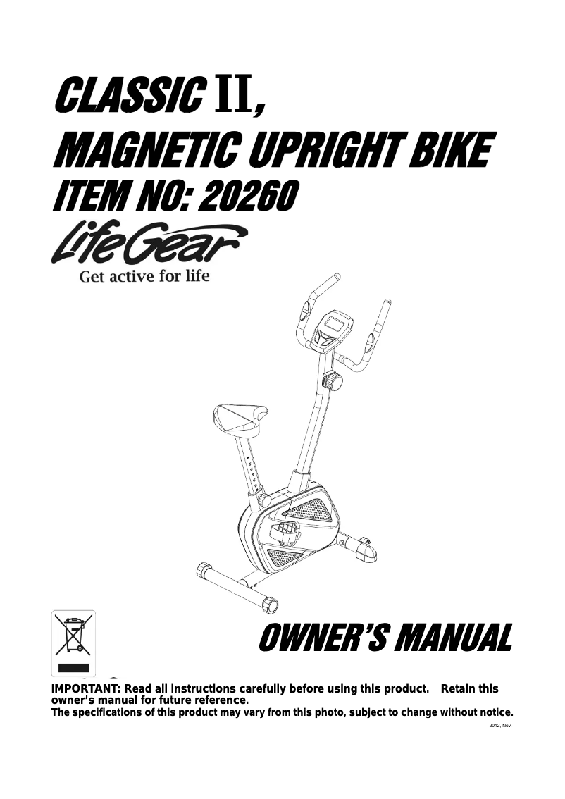 Image de la première page du manuel de l'appareil Classic II 20260