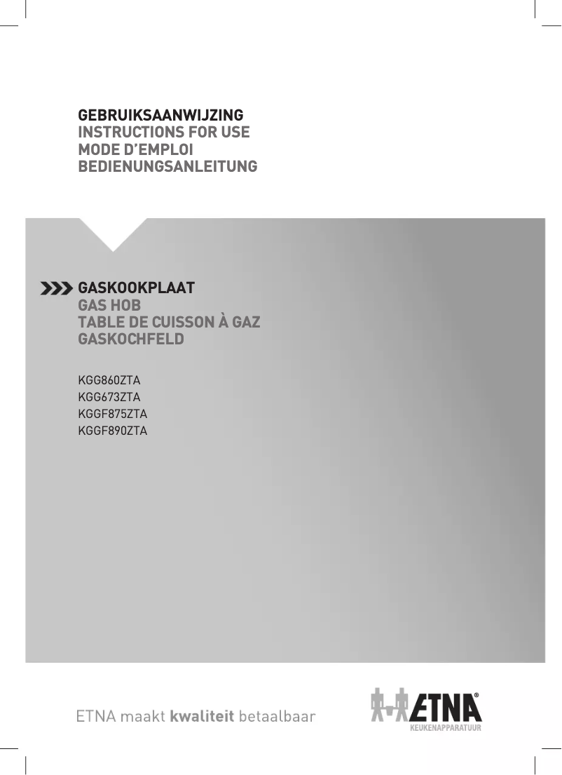 Image de la première page du manuel de l'appareil KGGF890ZTA