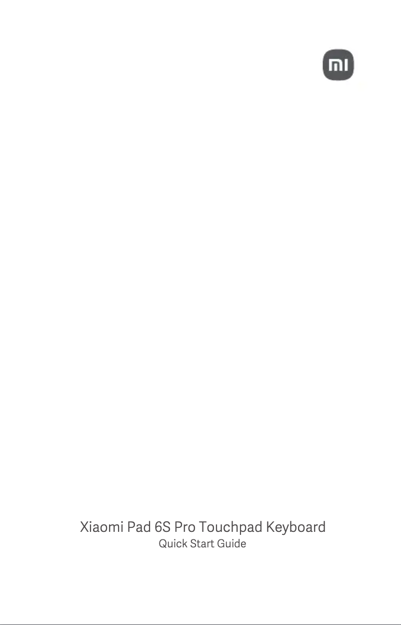 Page 1 de la notice Manuel utilisateur Xiaomi Pad 6S Pro Touchpad Keyboard