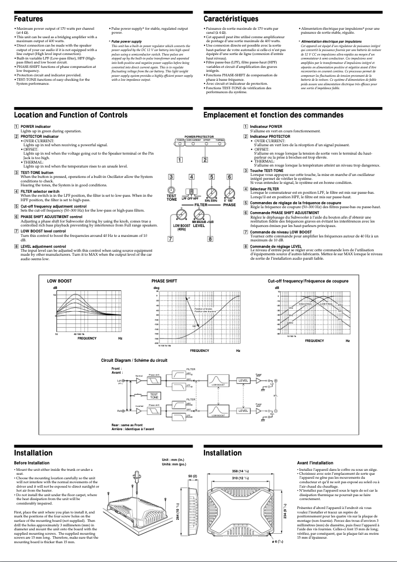 Page n°1 - Manuel utilisateur Sony XM-1004GX