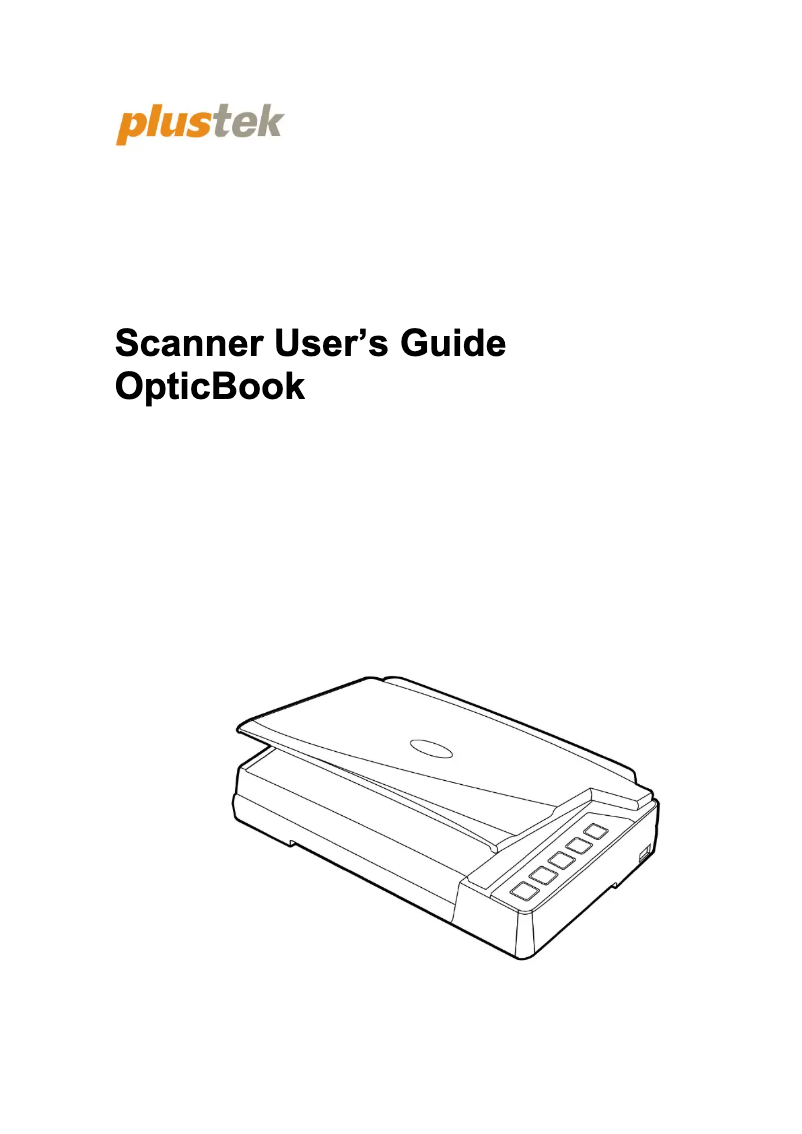 Image de la première page du manuel de l'appareil OpticBook A300 Plus