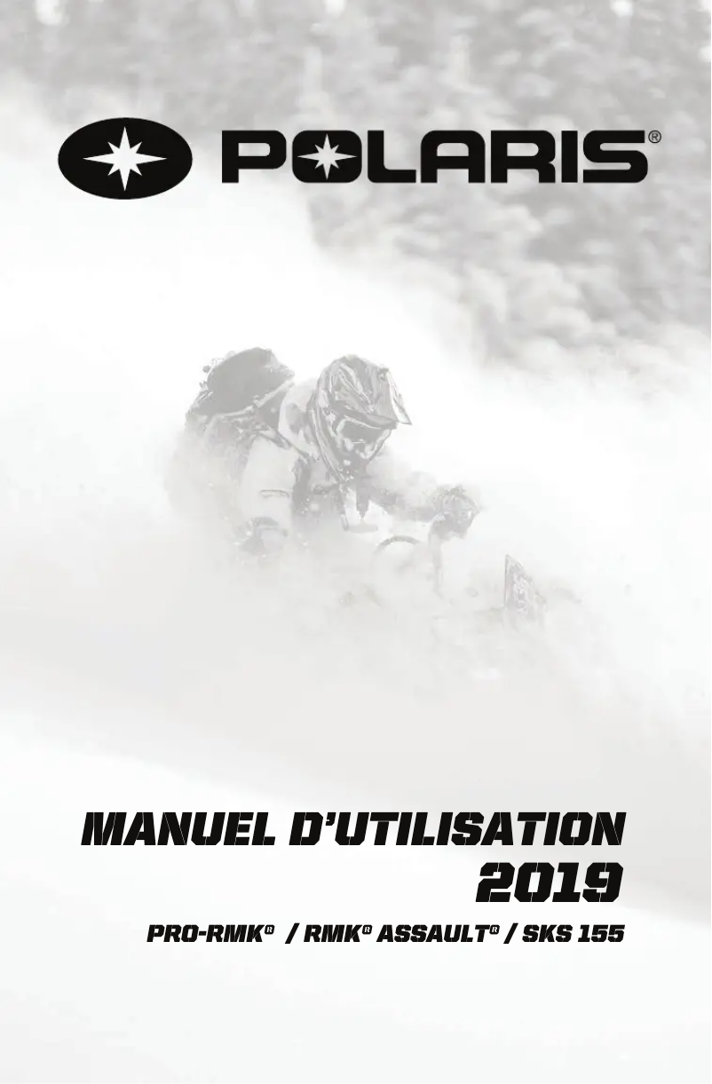 Page n°1 - Manuel utilisateur Polaris 800 Pro-RMK 163 (2019)