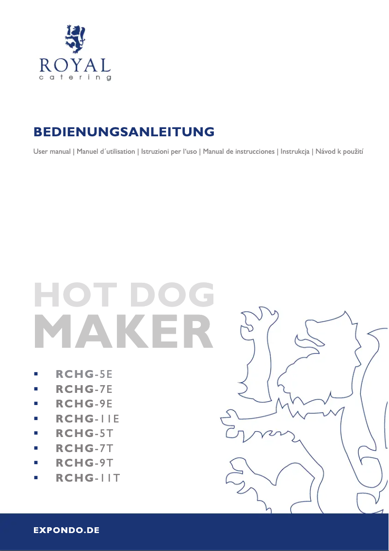 Page 1 de la notice Manuel utilisateur Royal Catering RCHG-11E
