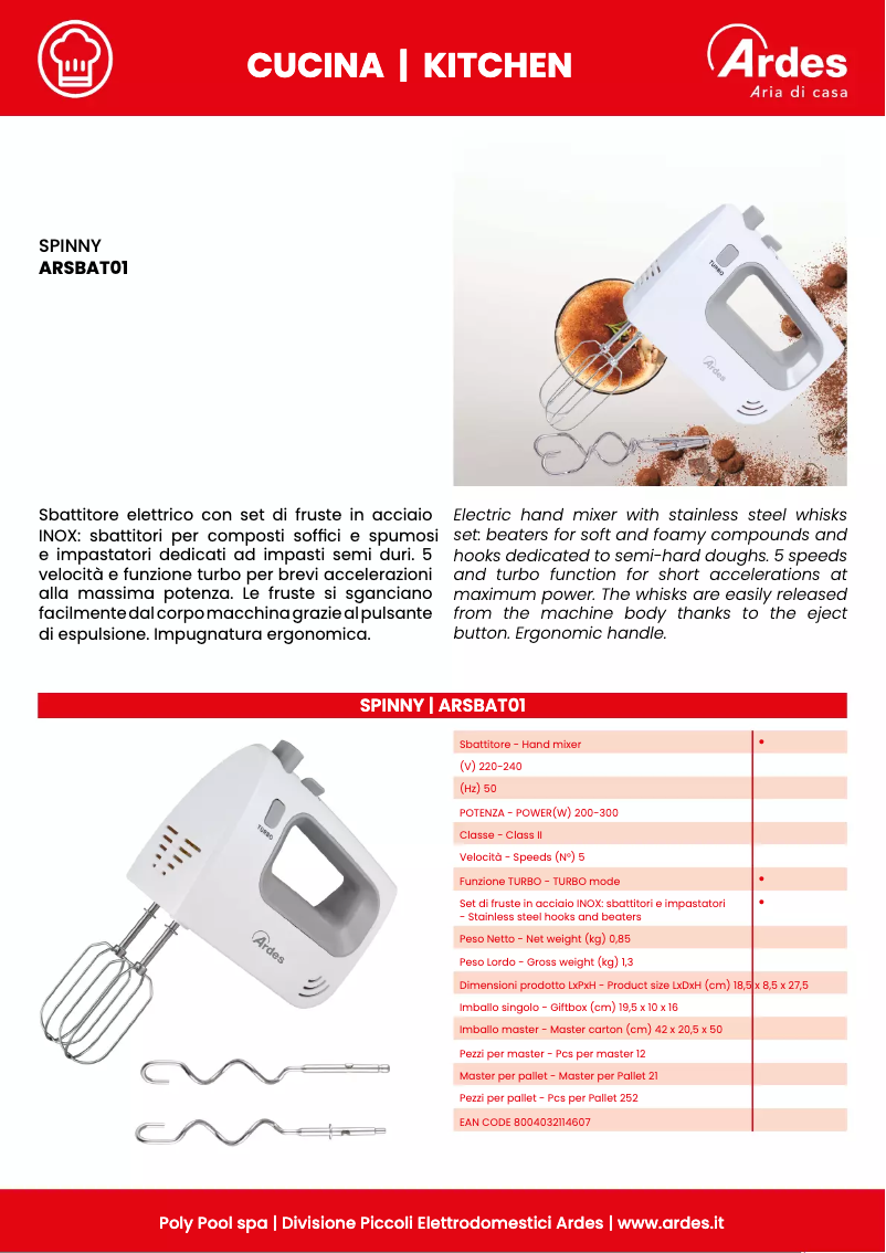 Image de la première page du manuel de l'appareil Spinny ARSBAT01