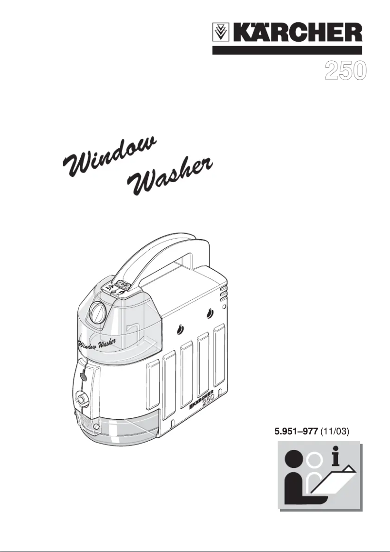 Image de la première page du manuel de l'appareil 250 Window Washer