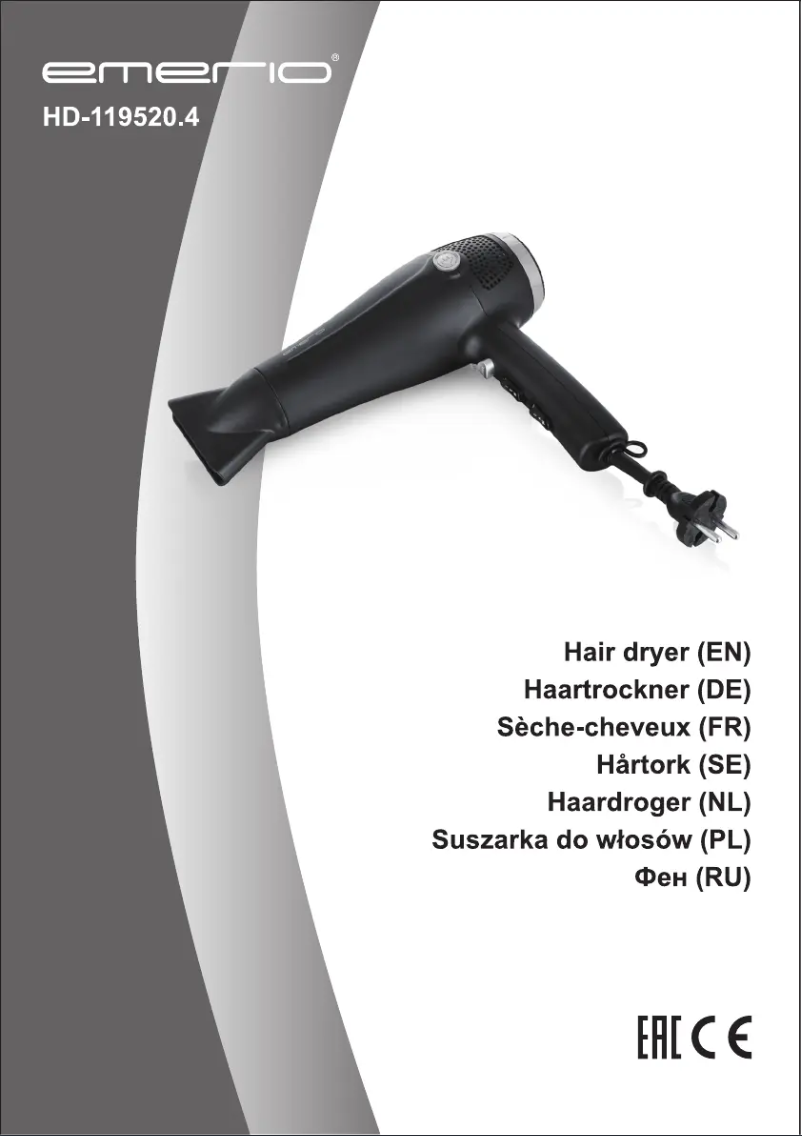 Page n°1 - Manuel utilisateur Emerio HD-119520