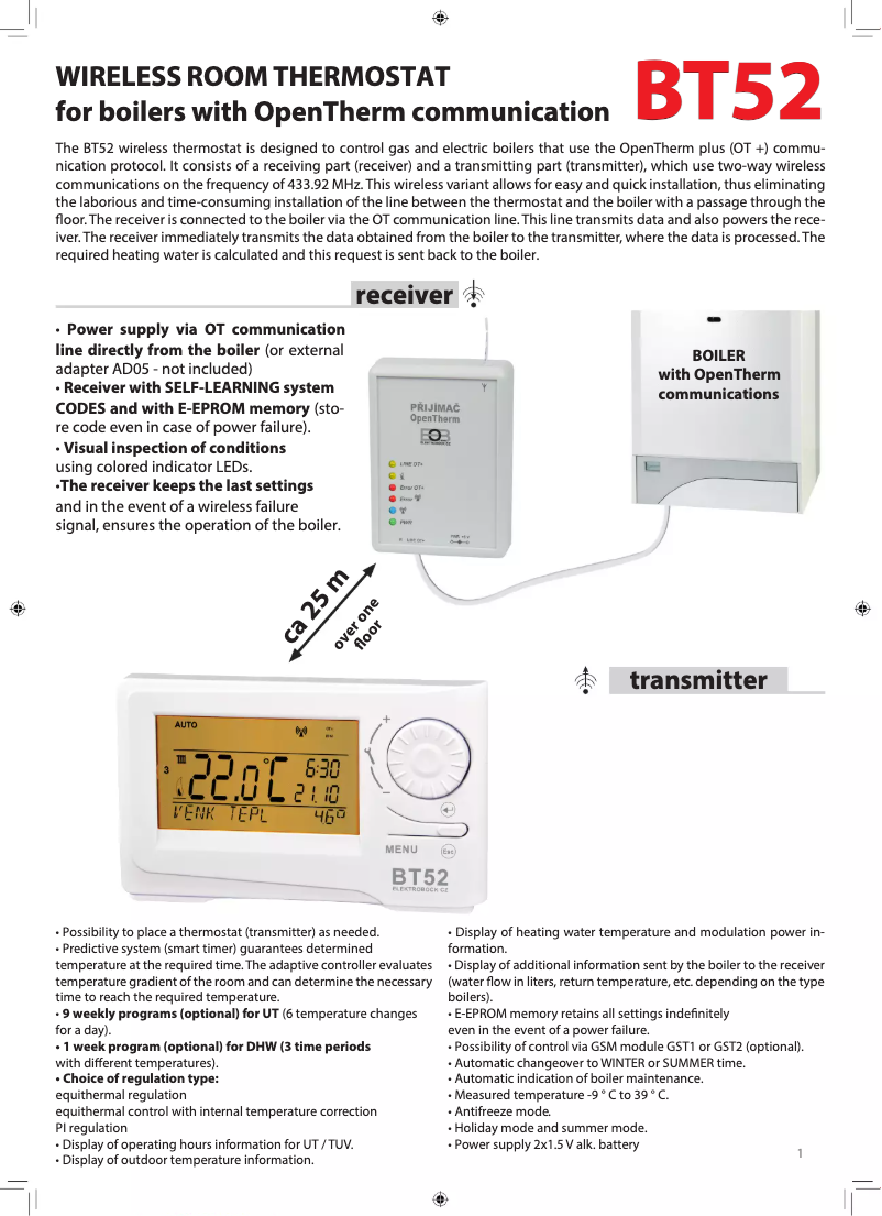 Page 1 de la notice Manuel utilisateur Elektrobock BT52