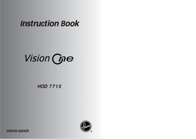Image de la première page du manuel de l'appareil HOD 7715 Vision One