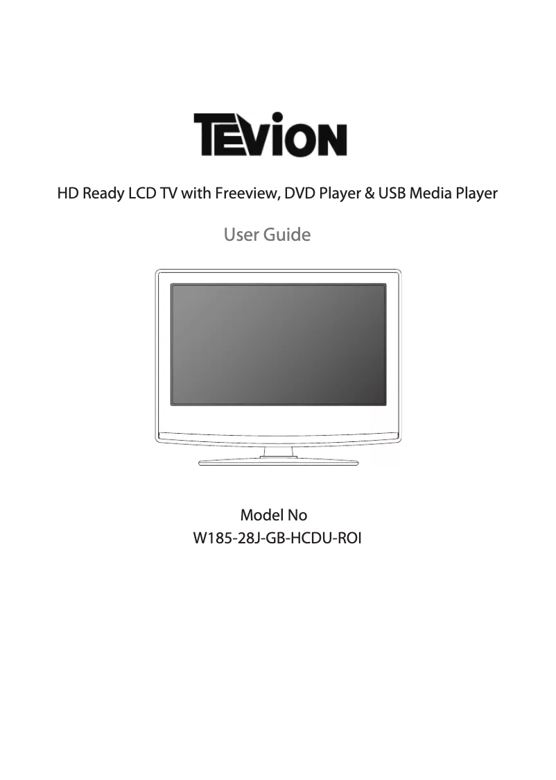 Page 1 de la notice Manuel utilisateur Tevion W185-28J-GB-HCDU-ROI
