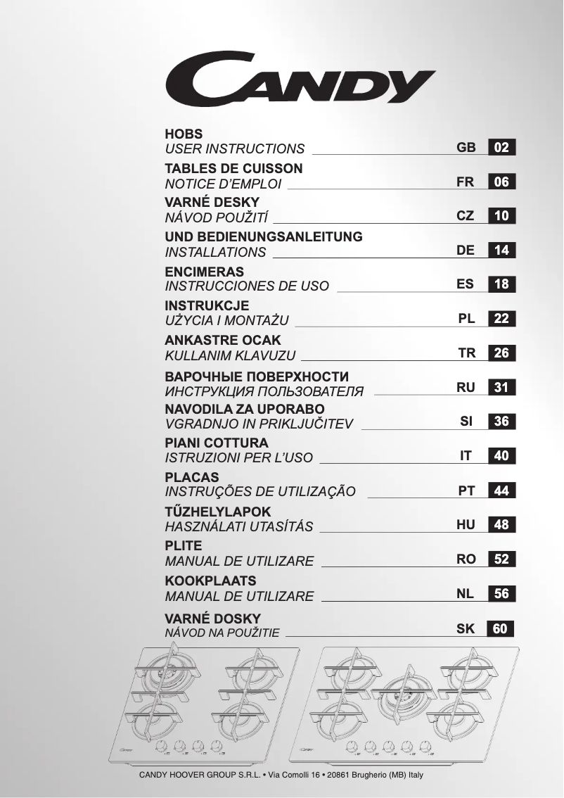 Page 1 de la notice Manuel utilisateur Candy CVW7BB