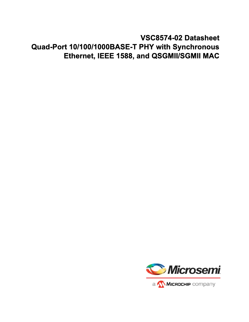 Imagen de la primera página del manual del dispositivo VSC8574