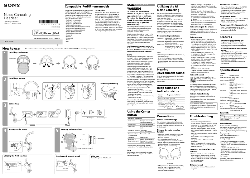 Página 1 del manual Manual de usuario Sony DR-NC201iP