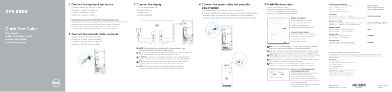 Página 1 del manual Guía de instalación Dell XPS 8900