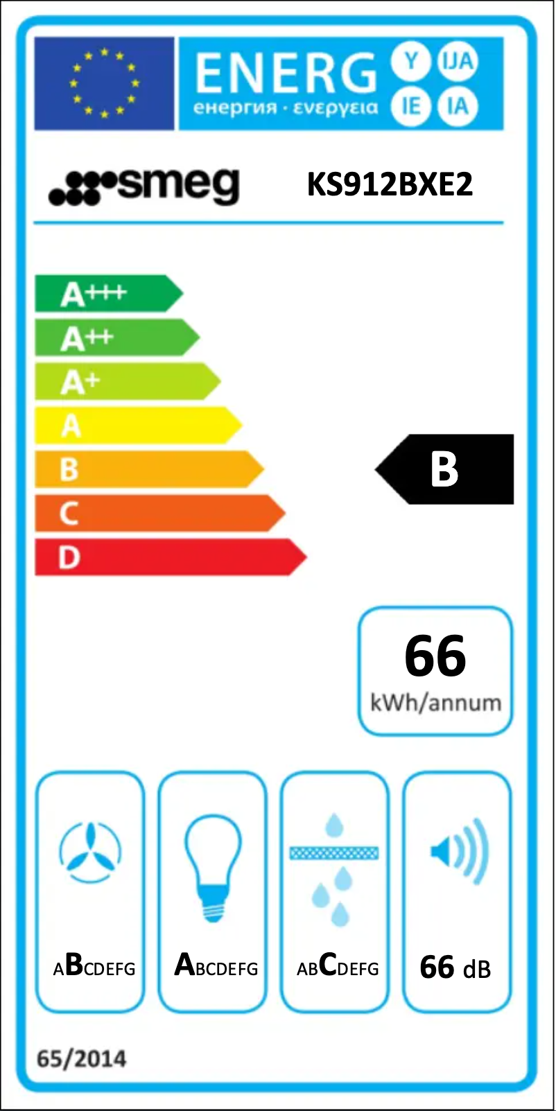 Page n°1 - Label énergétique Smeg KS912BXE2