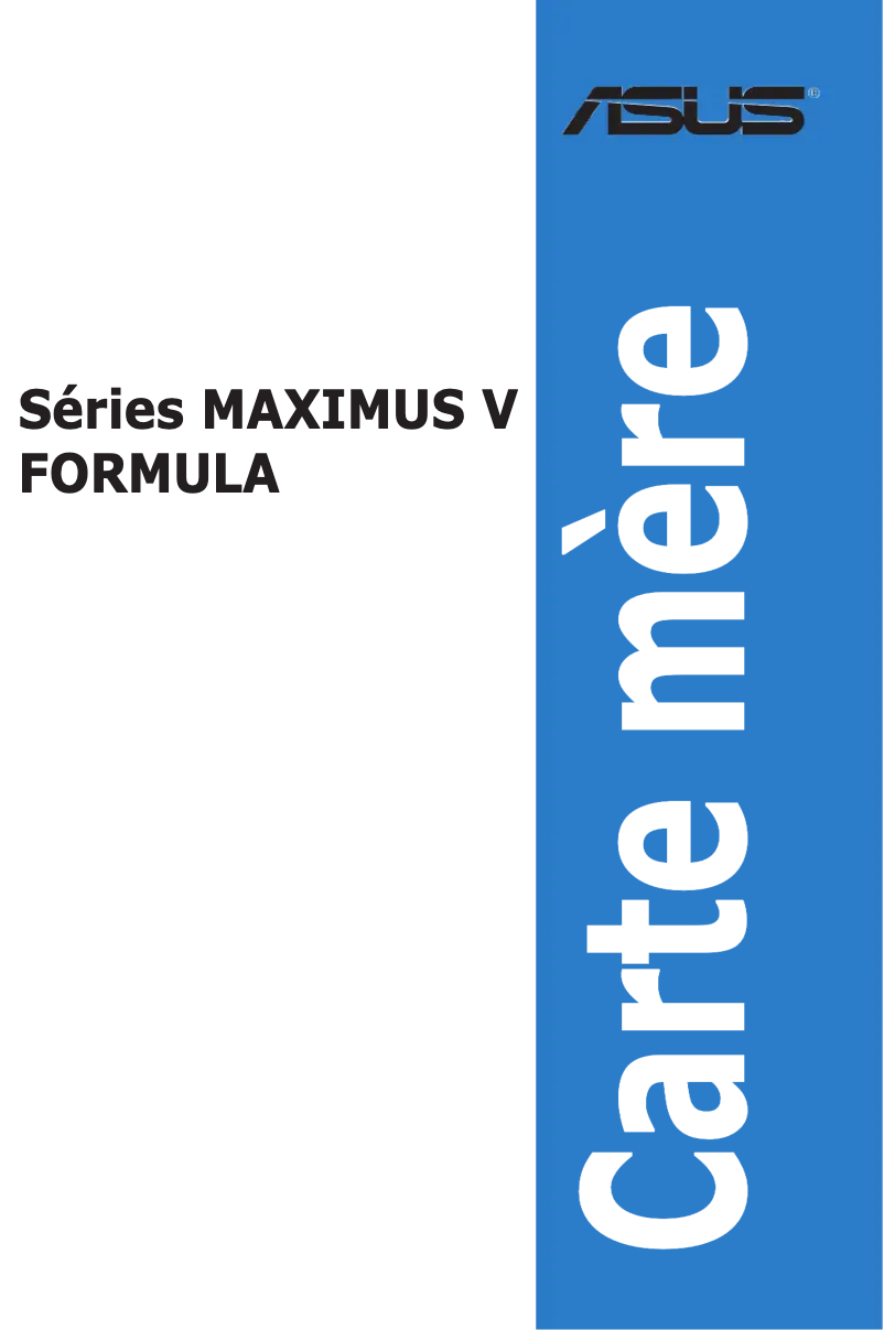 Page 1 de la notice Manuel utilisateur Asus Maximus V Formula/ThunderFX