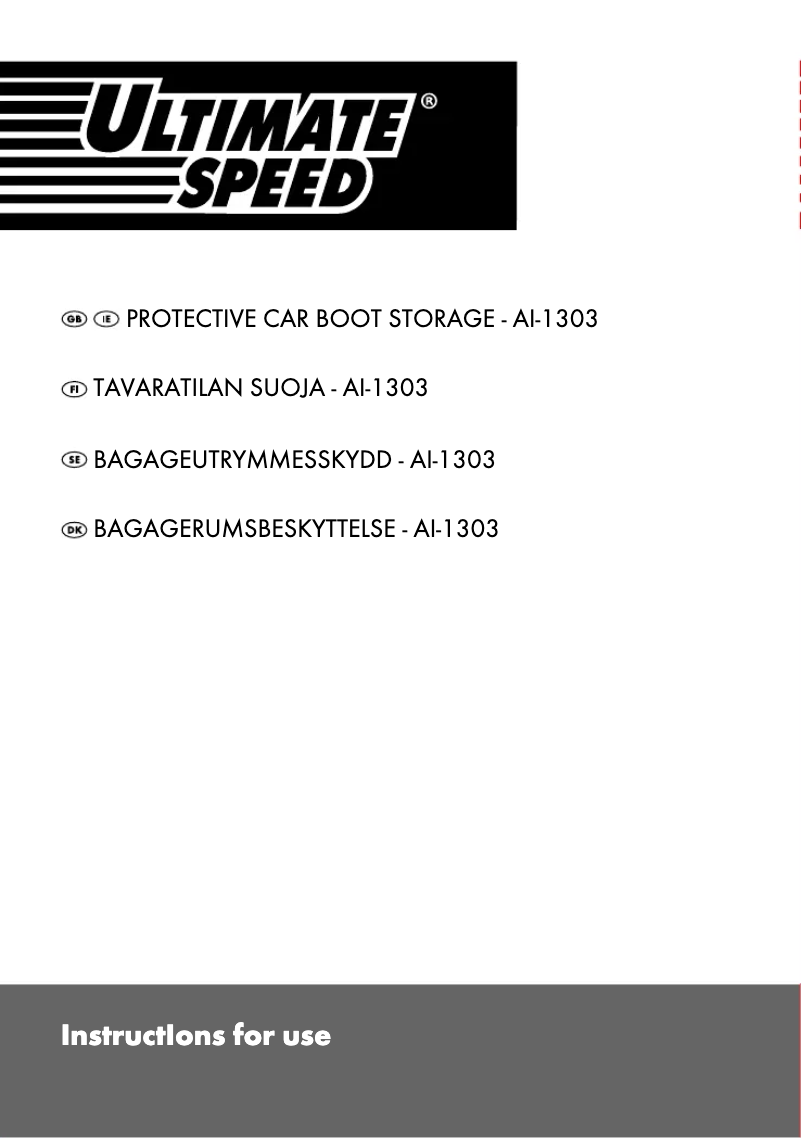 Page n°1 - Manuel utilisateur Ultimate Speed IAN 64604
