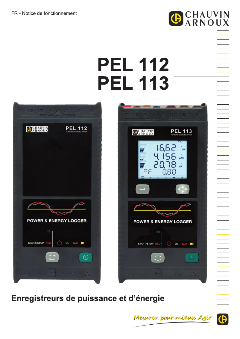 First page image of the manual for PEL 113