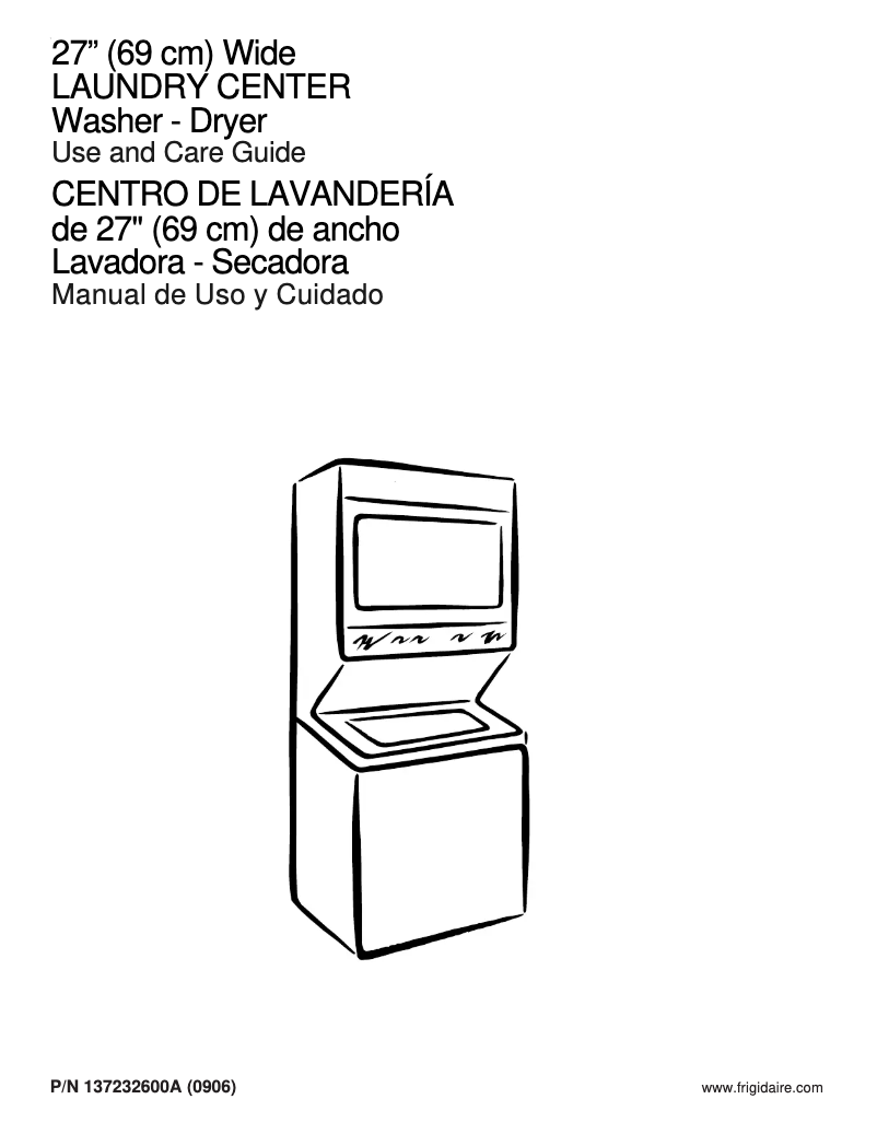 Page n°1 - Manuel utilisateur Frigidaire FGX831FS