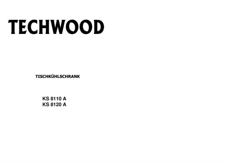 Page n°1 - Manuel utilisateur Techwood KS 8120