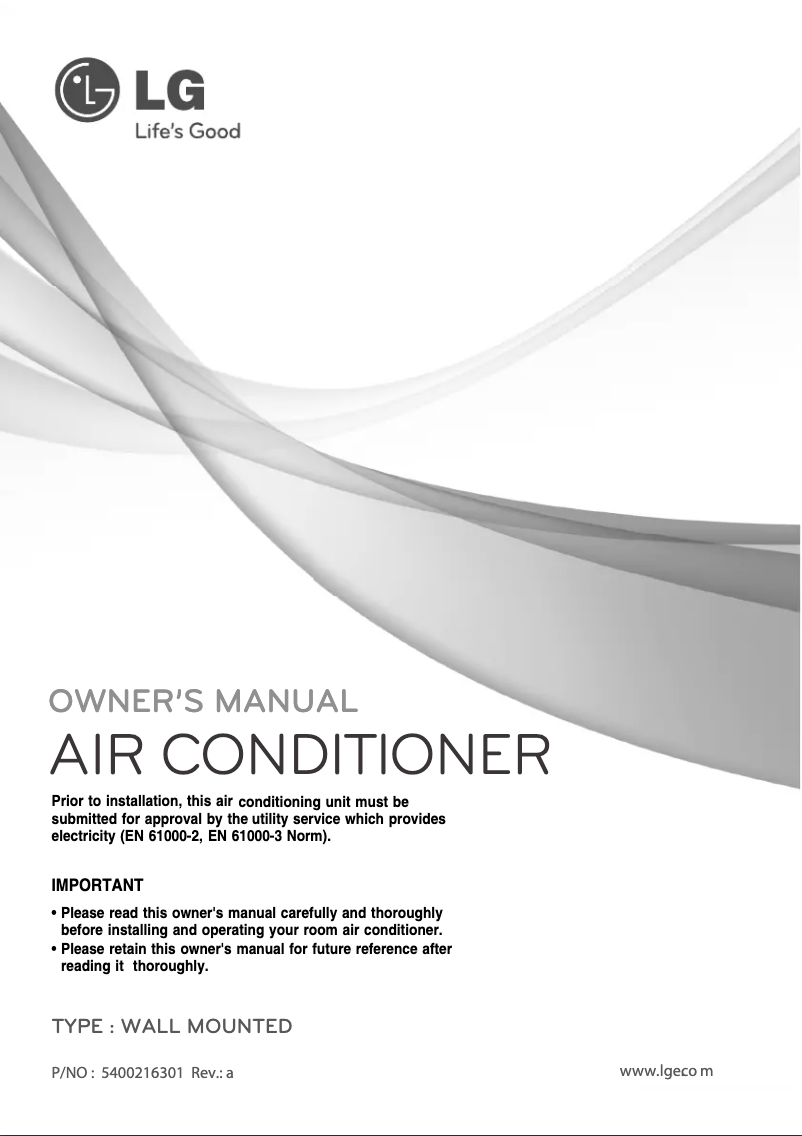 Page 1 de la notice Manuel utilisateur LG ESUH2465EA1