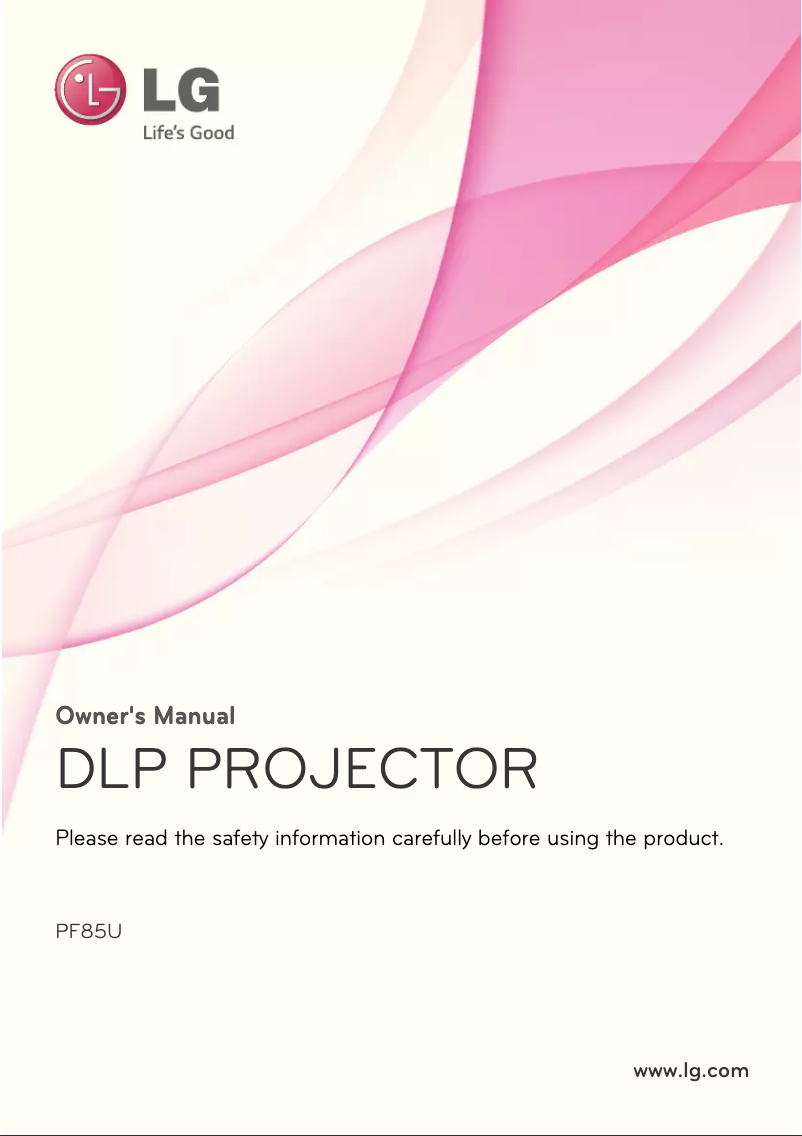 Image de la première page du manuel de l'appareil PF85U