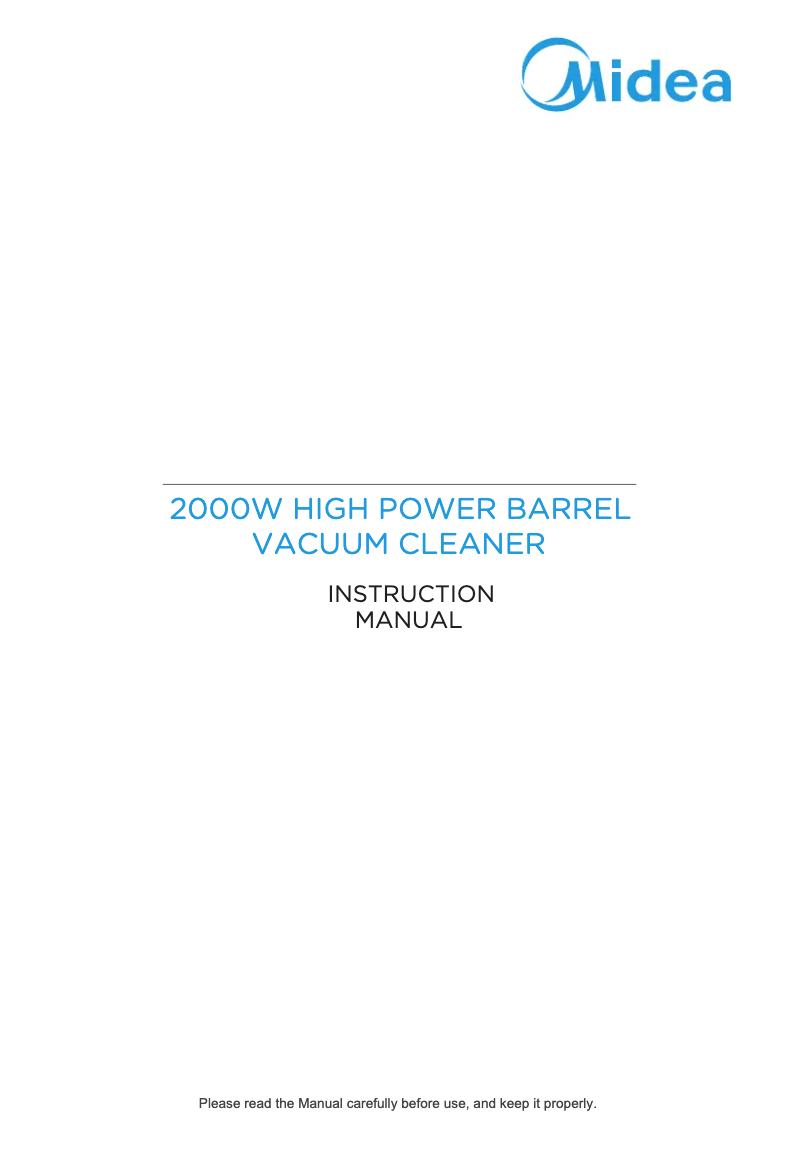 Page n°1 - Manuel utilisateur Midea VCM43B16H-200