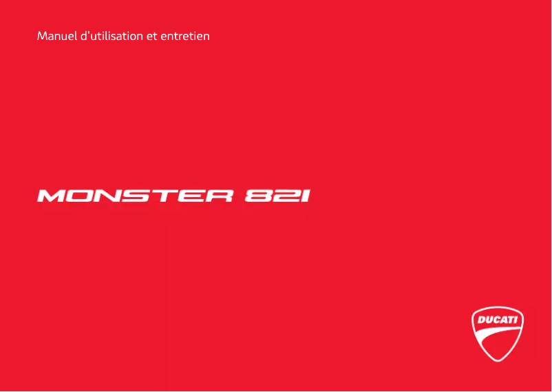Page 1 de la notice Manuel utilisateur Ducati Monster 821 stealth (2019)